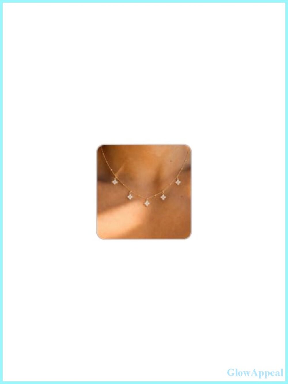 Dainty Station Choker Necklace 14K Gold Plated Cubic Zirconia Adjustable